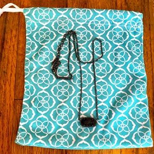 Kendra Scott Elisa Pendant Necklace in Gunmetal